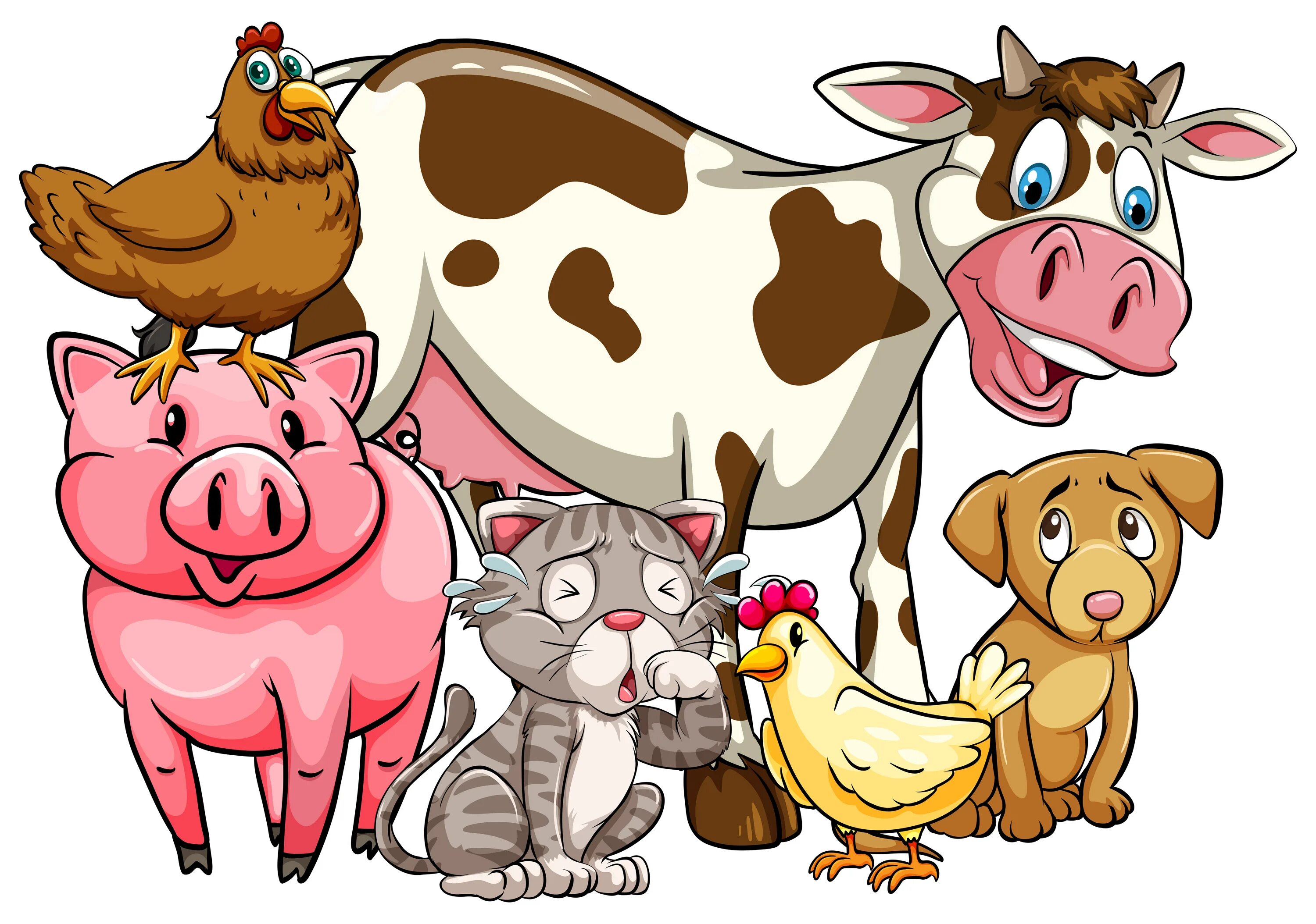 Прикольная картинка домашние животные Animals 301446 Vector Art at Vecteezy