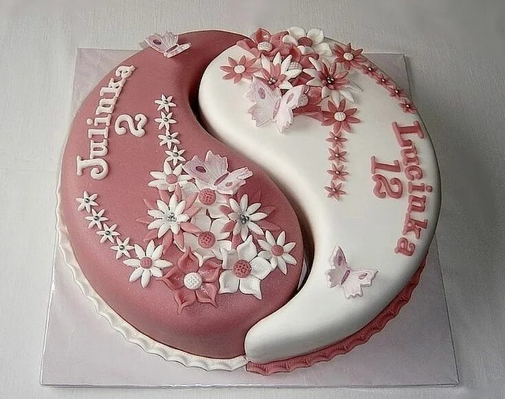 Прикольное оформление торта на 22 года дочери Pin by Lisa Walker on Baking Twin birthday cakes, Birthday cake with flowers, Be