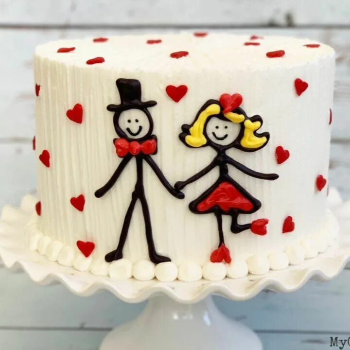 Прикольное оформление торта на годовщину свадьбы Page d'accueil in 2020 Valentines day cakes, Anniversary cake designs, Valentine