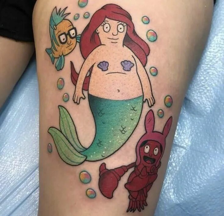 Прикольное тату фото This sub is the first thing I thought of when I saw this tattoo. Little mermaid 