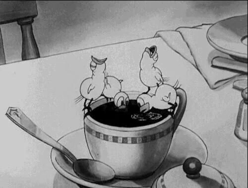 Прикольные фото с добрым утром гифы Pin by Natália de Oliveira on Retrô Coffee gif, Vintage cartoon, Animation