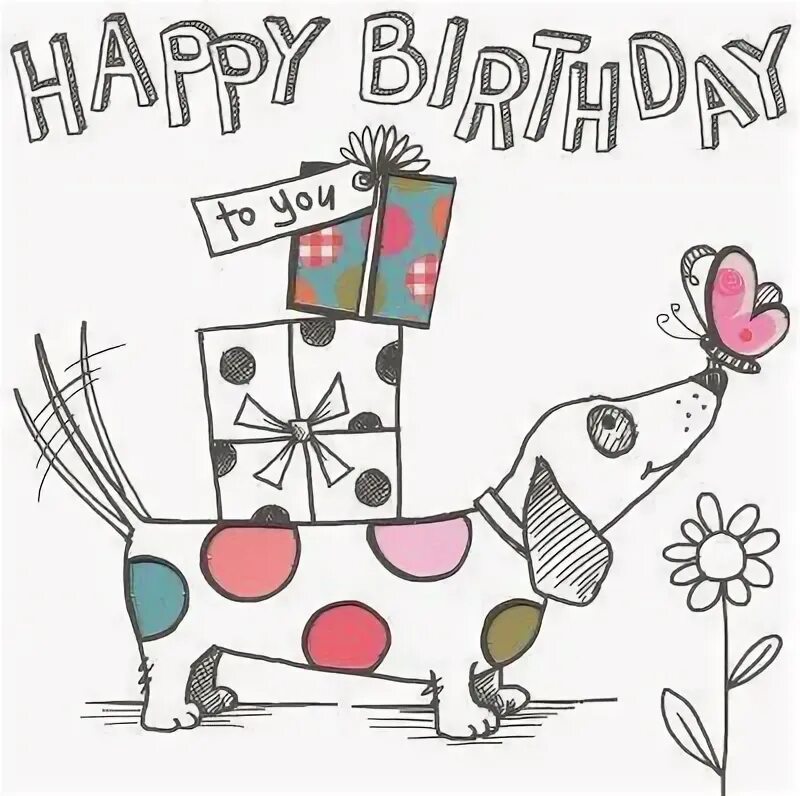 Прикольные картинки с днем рождения пинтерест Pin by Anita vdB on Nice cards Happy birthday cards, Happy birthday dog, Happy b