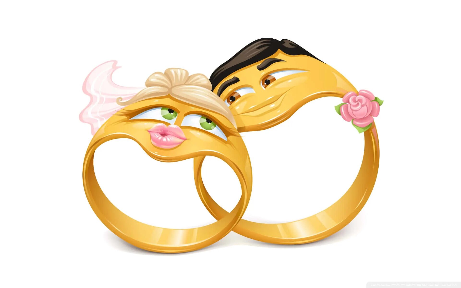 Прикольные картинки с днем свадьбы бесплатно Download Groom And Bride Wedding Ring Graphic Cartoon Art Wallpaper Wallpapers.c