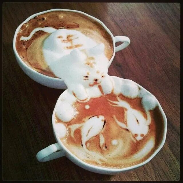 Прикольные картинки с добрым утром любимая необычные Coffee? Coffee latte art, Latte art, Food art