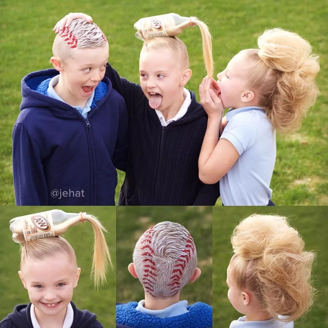 Прикольные прически для 9 лет jehat hair - My crazy kids for crazy hair day at school! Hallie... Crazy hair, C