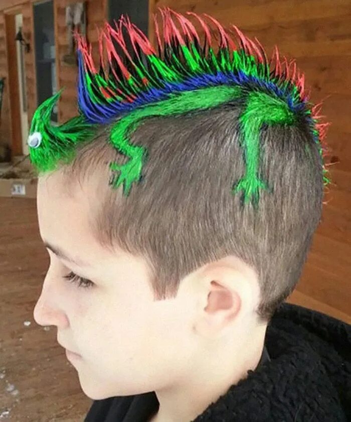 Прикольные прически для мальчиков 10 лет Pin on Wacky hair day