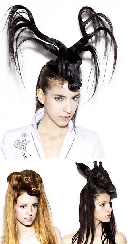 Прикольные прически на средние 15 Craziest Hairstyles Crazy hair, Weird haircuts, Wacky hair