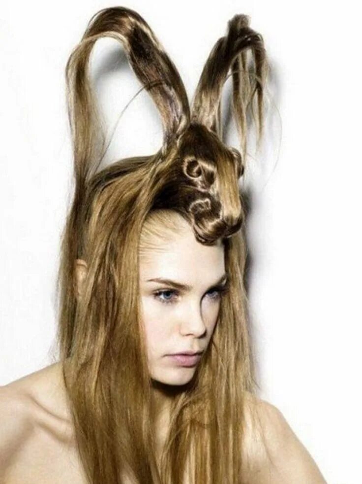 Прикольные прически на средние волосы Rabbit updo Model hair, Long hair styles, Hair humor