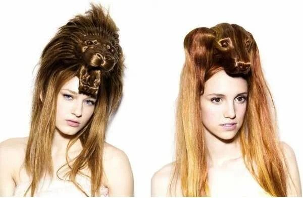 Прикольные стрижки на длинные волосы Hairy Headdresses Hair styles, Crazy hair, Hair shows