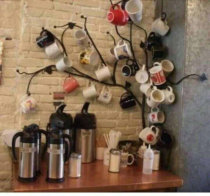 Прикольный декор своими руками Подставка для кружек Coffee mug storage, Mug storage, Mug tree