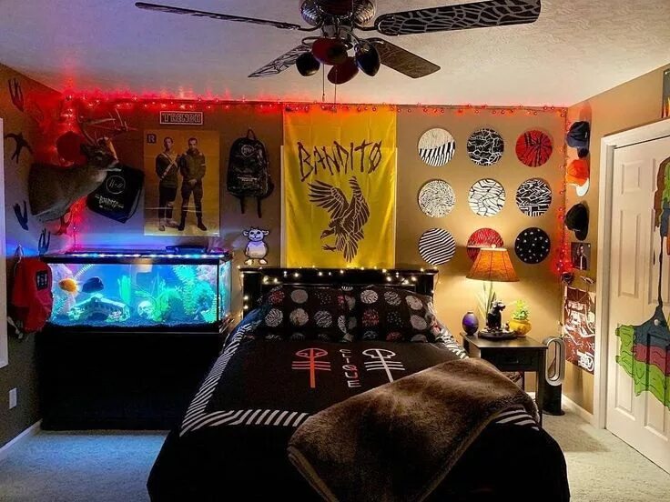 Прикольный интерьер комнаты Pin by No one on twenty one pilots Emo room, Emo room ideas, Twenty one pilots a