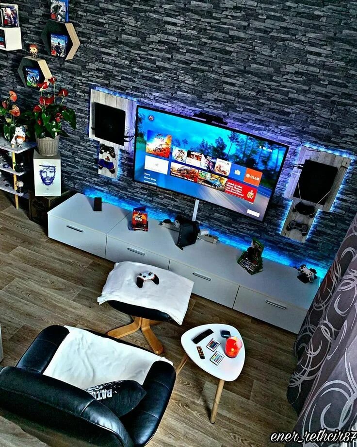 Прикольный интерьер комнаты Pin de Venom's world en gaming room Decoración de habitación de juegos, Diseño d