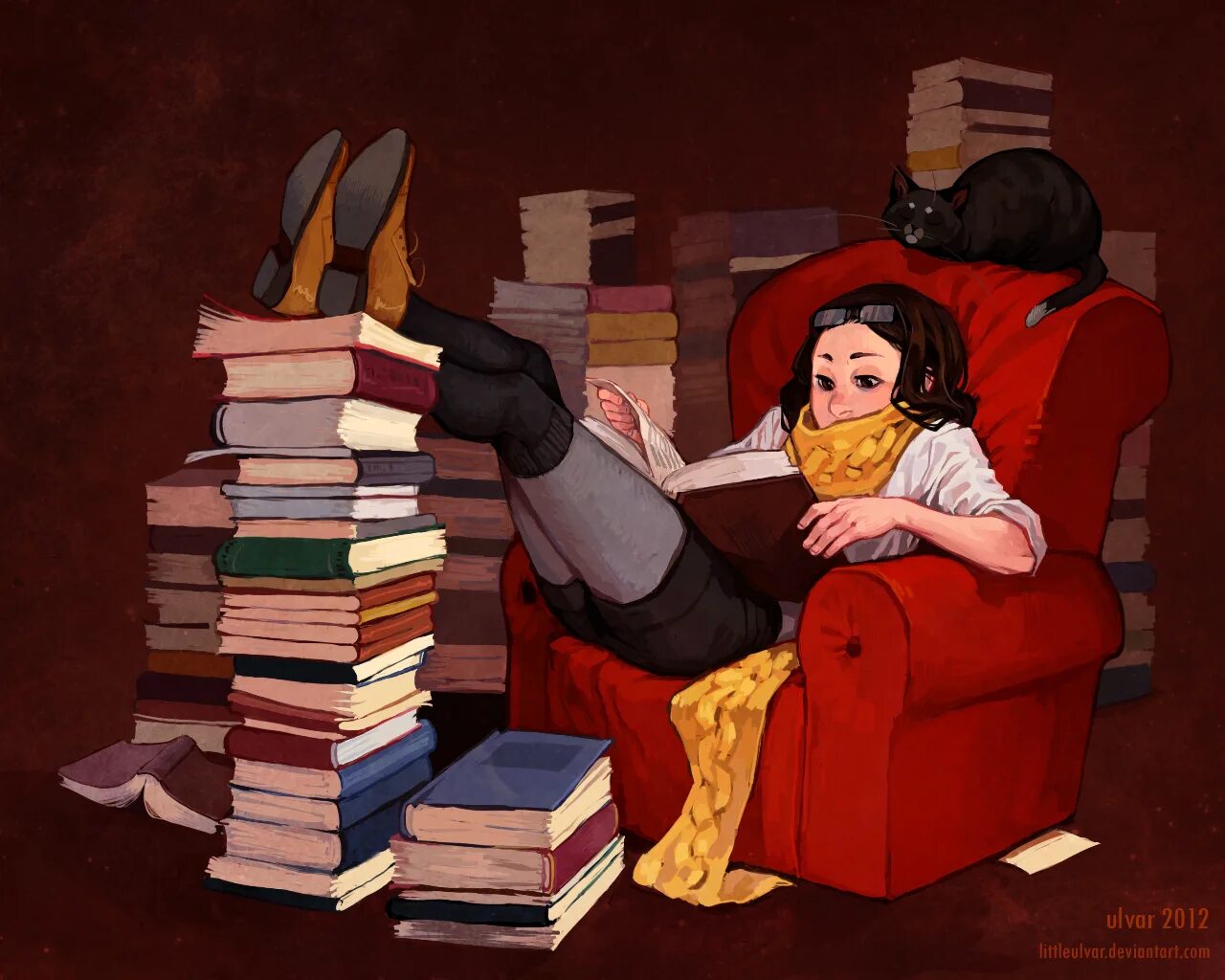 Приколы книги фото cozy by littleulvar on DeviantArt Reading art, Book art, I love books