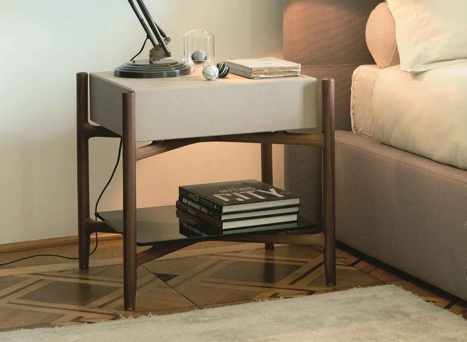 Прикроватная мебель фото Porada Regent 2 Bedside Table - Dream Design Interiors Ltd