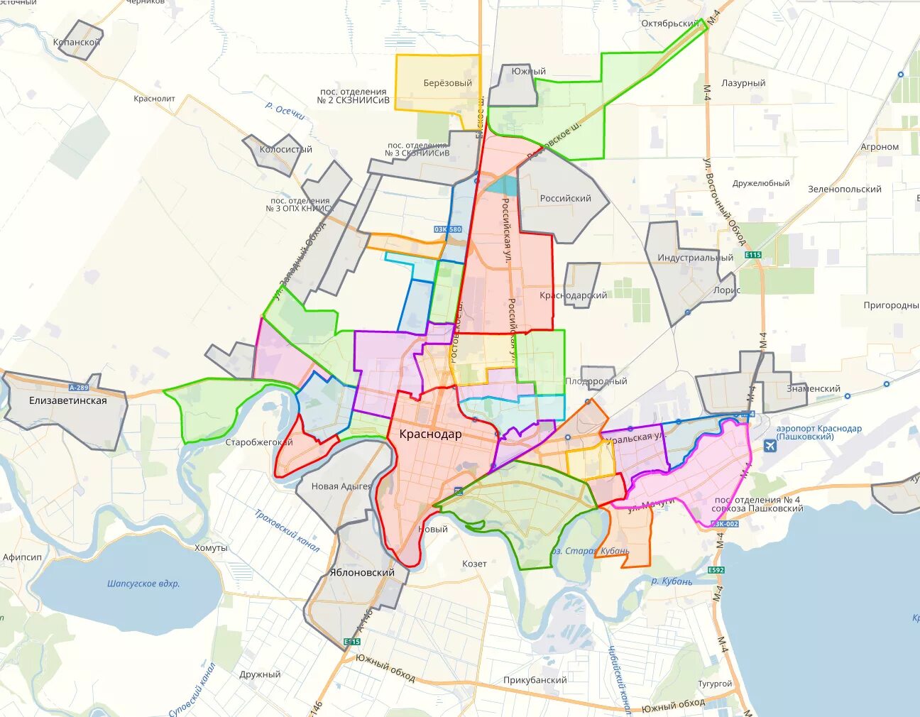 Прикубанский округ города краснодара фото Карты районов городов - "НЕАГЕНТ" (neagent.info) - система недвижимости от собст