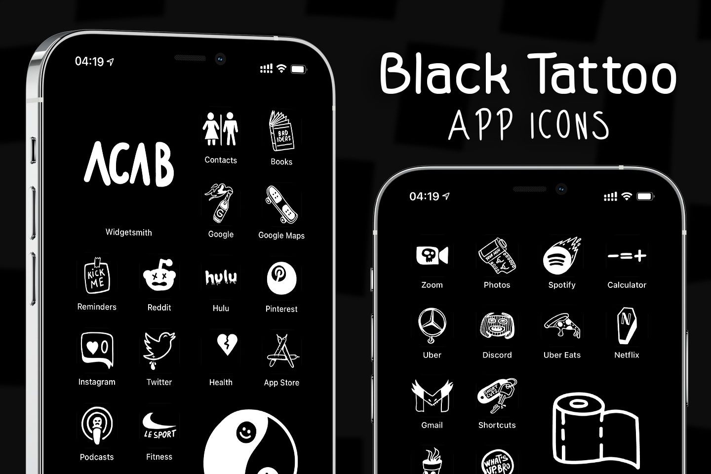 Приложение черно белое фото Black Tattoo App Icons App icon maker, Icon tattoo, App icon