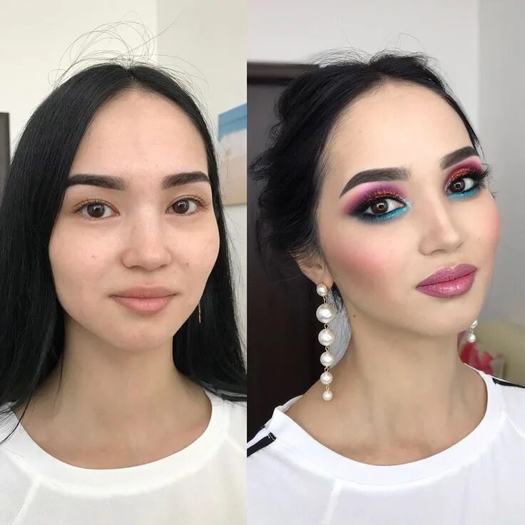 Приложение делать макияж на фото 19 Times Makeup Made a BIG Difference Beauty, Facial hair, Makeup