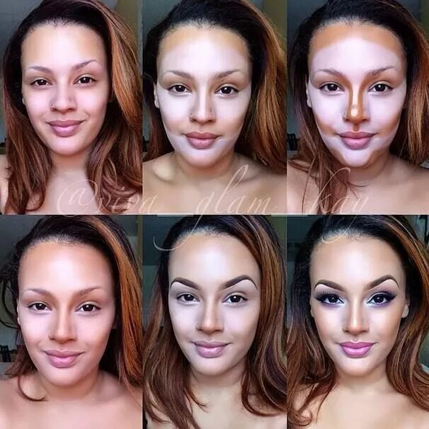 Приложение делать макияж на фото How to Contour & Highlight! #makeup #magic #contour #highlight #Saudibeautyblog 