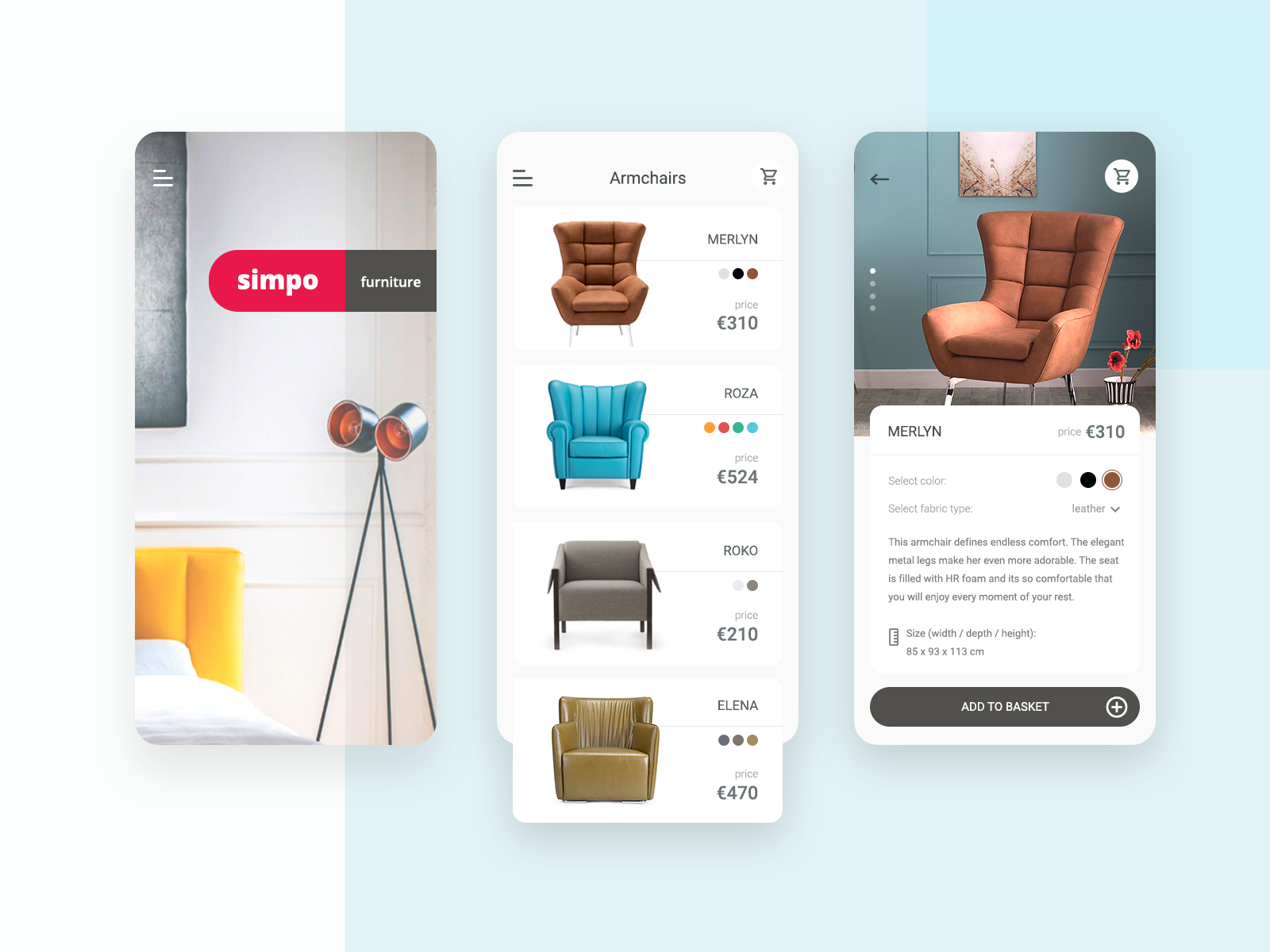 Приложение для интерьера комнаты на телефон Furniture Online Shop Online shop design, Mobil shop design, App design