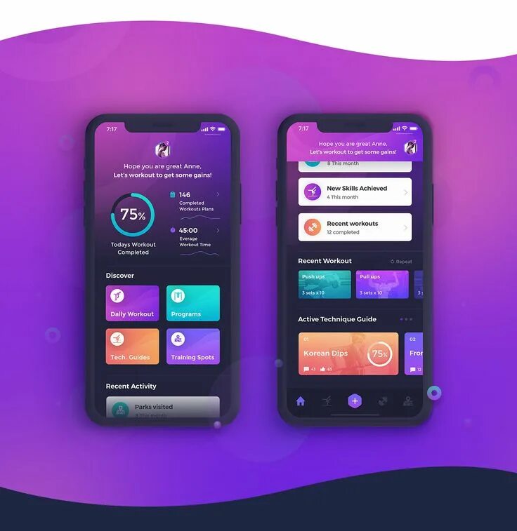 Приложение для красивого оформления текста BEAST BARZ - sport/fitness app on Behance Workout apps, Sports app, App