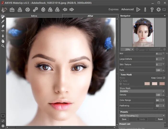 Приложение для макияжа на фото AKVIS MakeUp - Photo Editing Software Download for Mac & PC