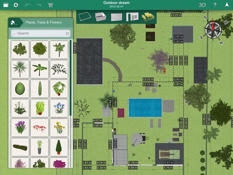 Приложение для планировки участка на айфон Progettazione giardino 3D: creare l’area verde online