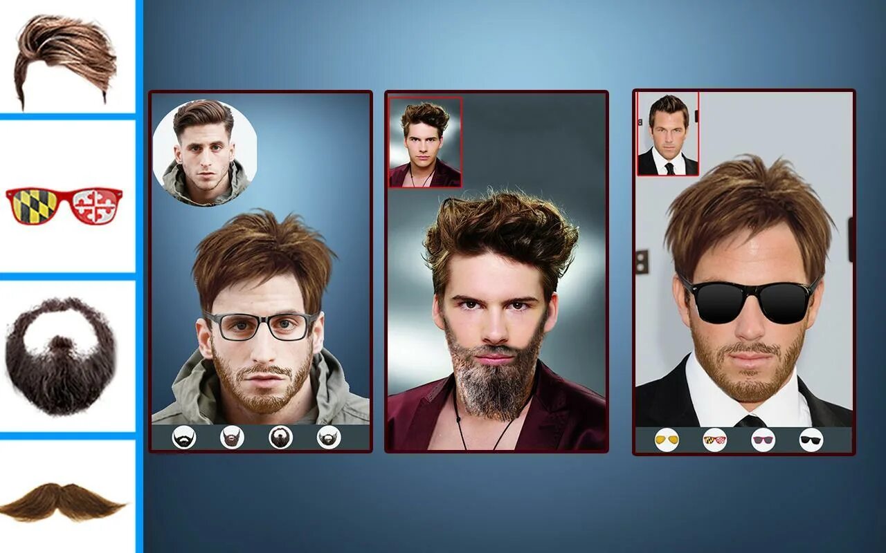 Приложение для подбора мужских причесок ด า ว น โ ห ล ด Men Photo Editor Boys Makeup Hair Style Editor APK ส ำ ห ร บ And