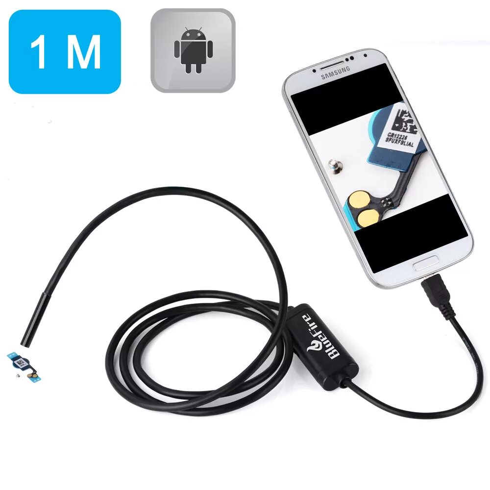 Приложение для подключения эндоскопа к телефону NEW Android OTG Endoscope 7mm Mini Waterproof Borescope Inspection Tube Pipe Cam