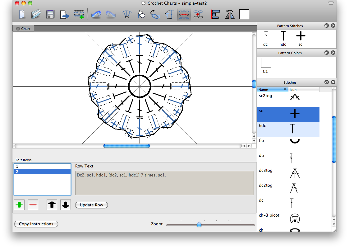 Приложение для схем вязания крючком Stitch Works Software: This looks like awesome pattern software. Crochet diagram