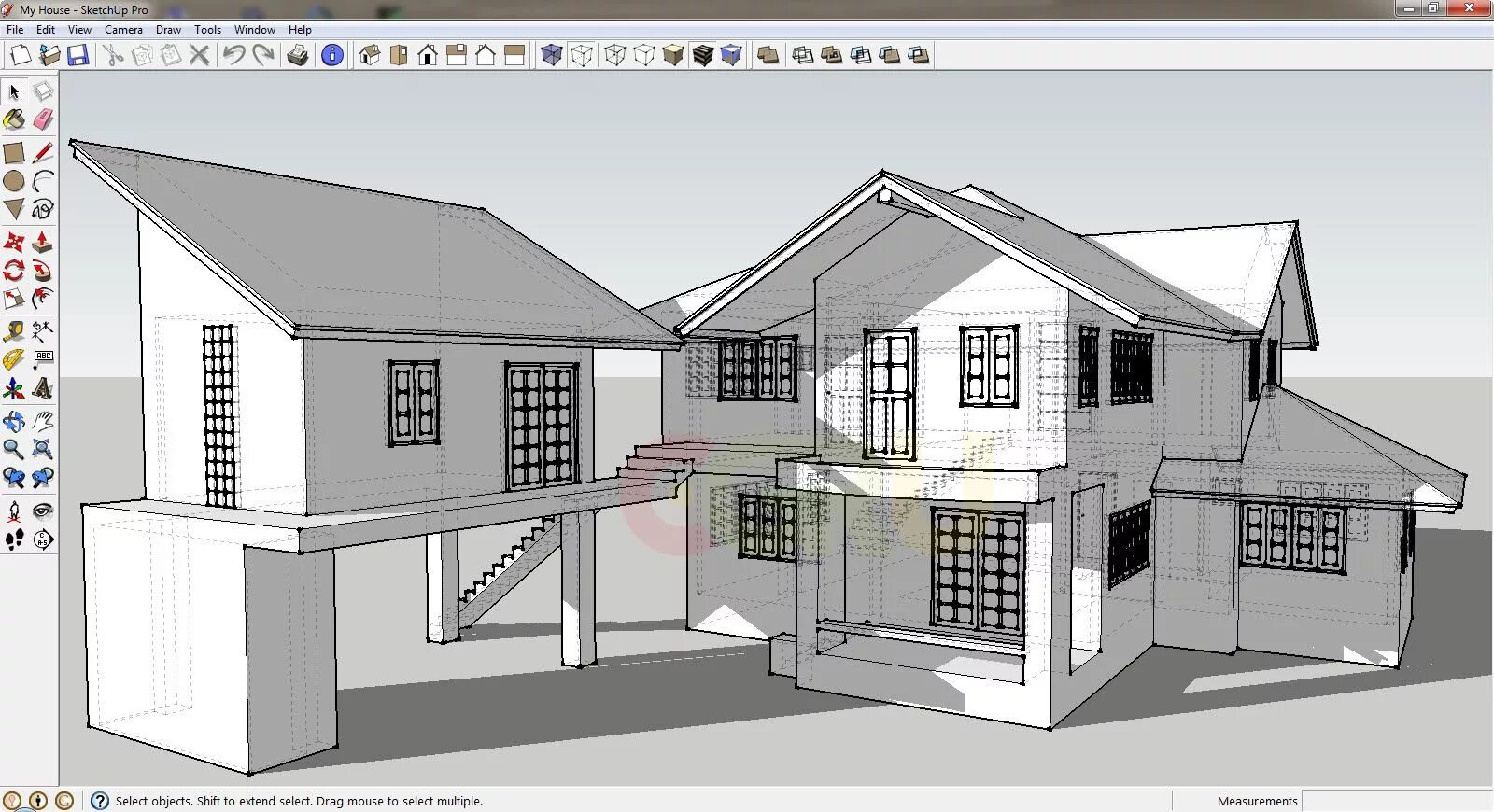 Приложение для создания чертежа дома 3D modeling with Sketchup make Trimble Layout architecture, Home design plan, De