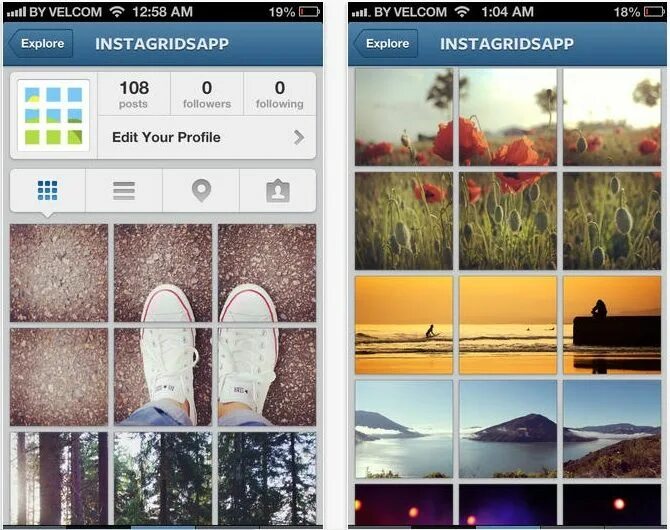 Приложение для создания фото по номерам Instagrids makes your Instagram profile unique Instagram grid layout, Instagram 