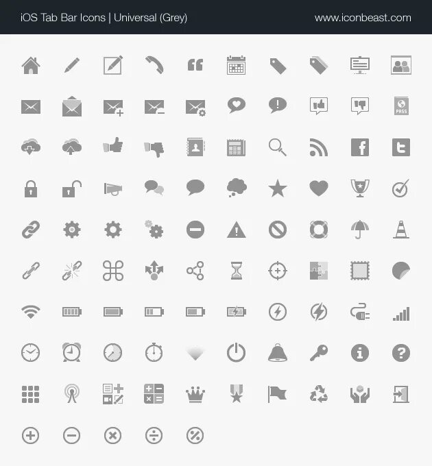 Приложение инструмент фото Universal iOS Tab Bar Icons