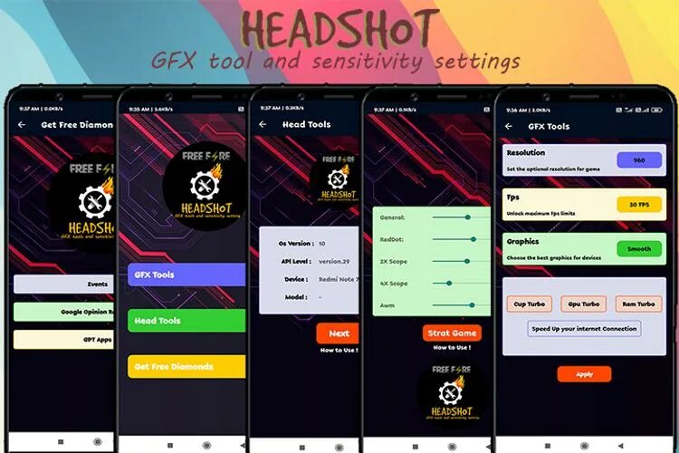 Приложение инструмент фото ডাউনলোড করুন Headshot GFX Tool 1.6 Android APK ফাইল