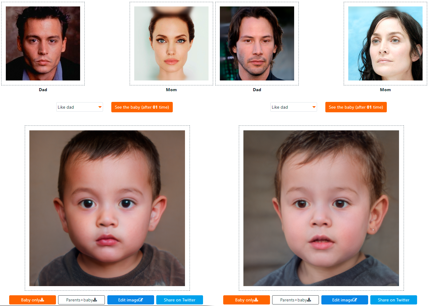 Приложение как будет выглядеть ребенок по фото Neural network: Baby AC - will generate your child’s face - gollum.space