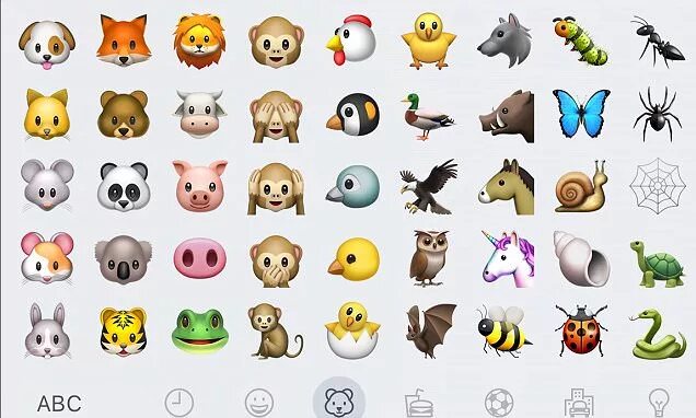 Приложение картинки животных Experts reveal whats wrong with animal emoji Daily Mail Online