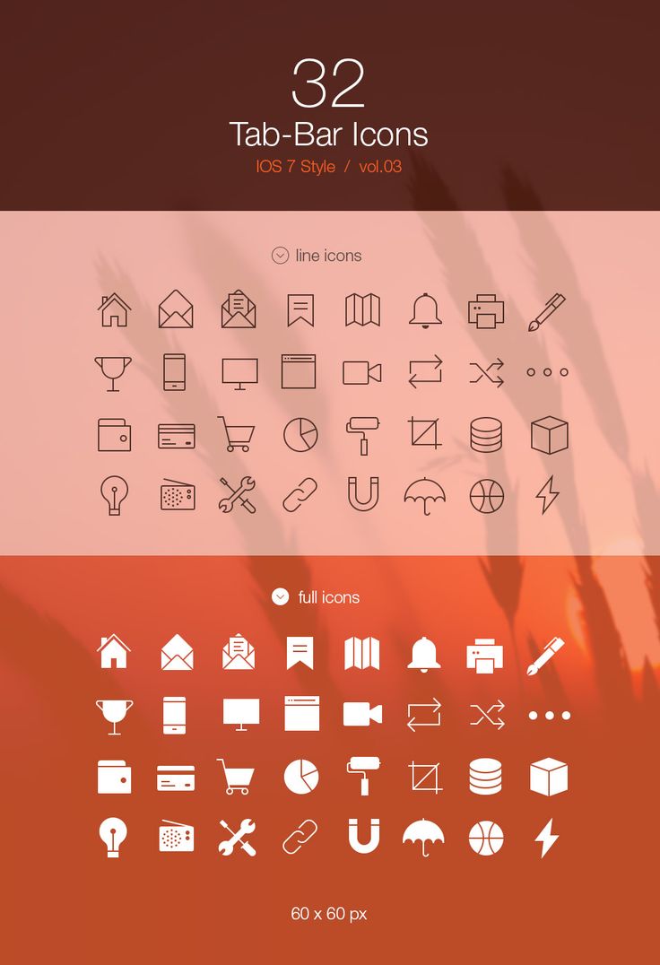 Приложение проекта фото Tab Bar Icons iOS 7 Vol3 Media Icons Pixeden Web design freebies, Design freebie