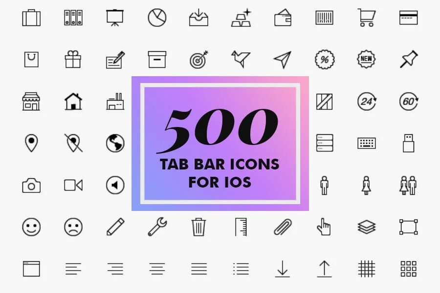 Приложение самоделок 500 Free iOS Tab Bar Icons Icon, Free, Tab