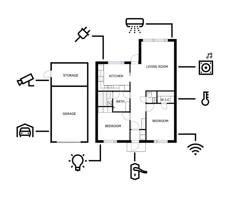 Приложение схема дома Floor plan interface for Smart homes & IoT