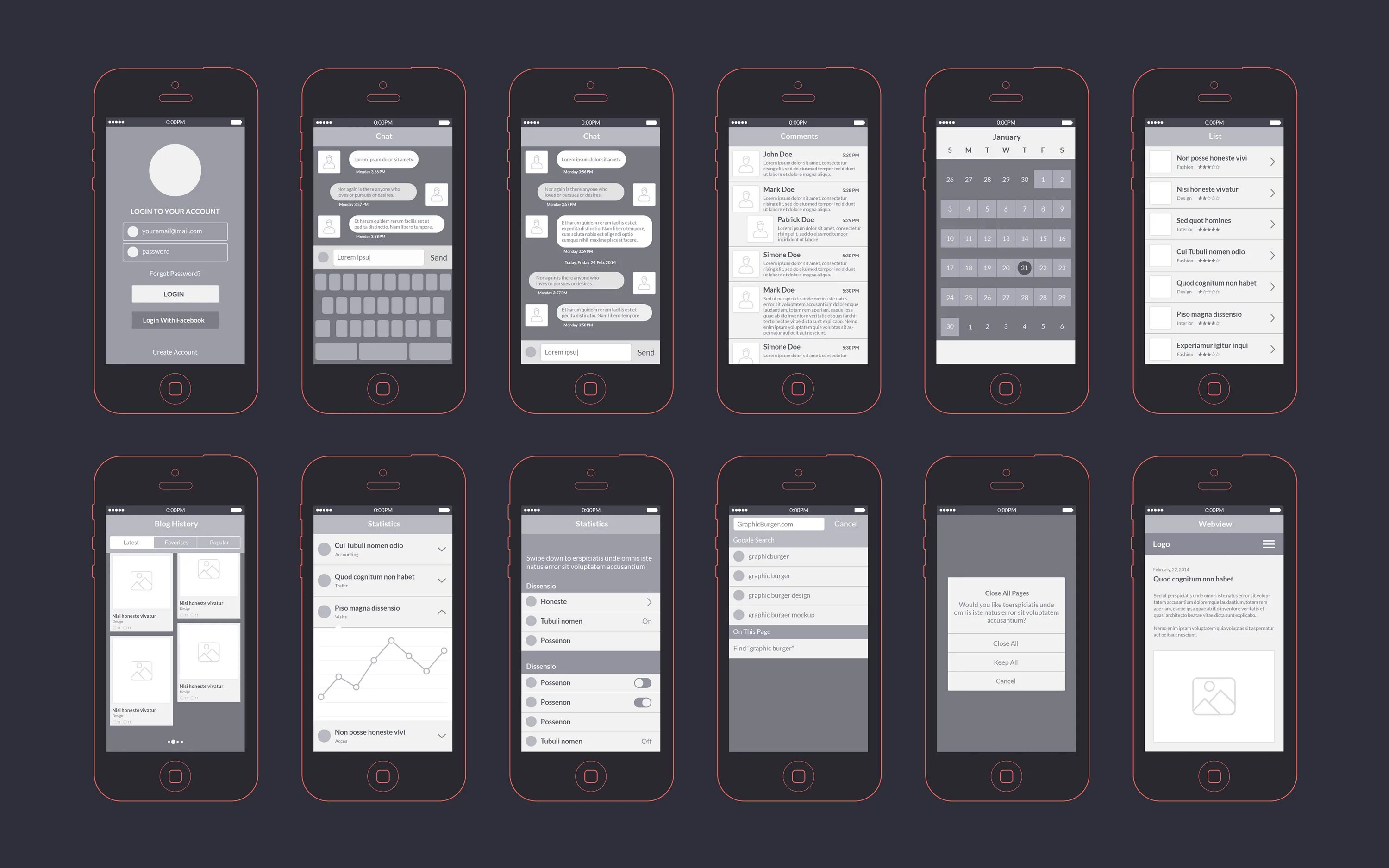 Приложения для дизайна интерьера на айфон Mobile app design templates, App wireframe, App design