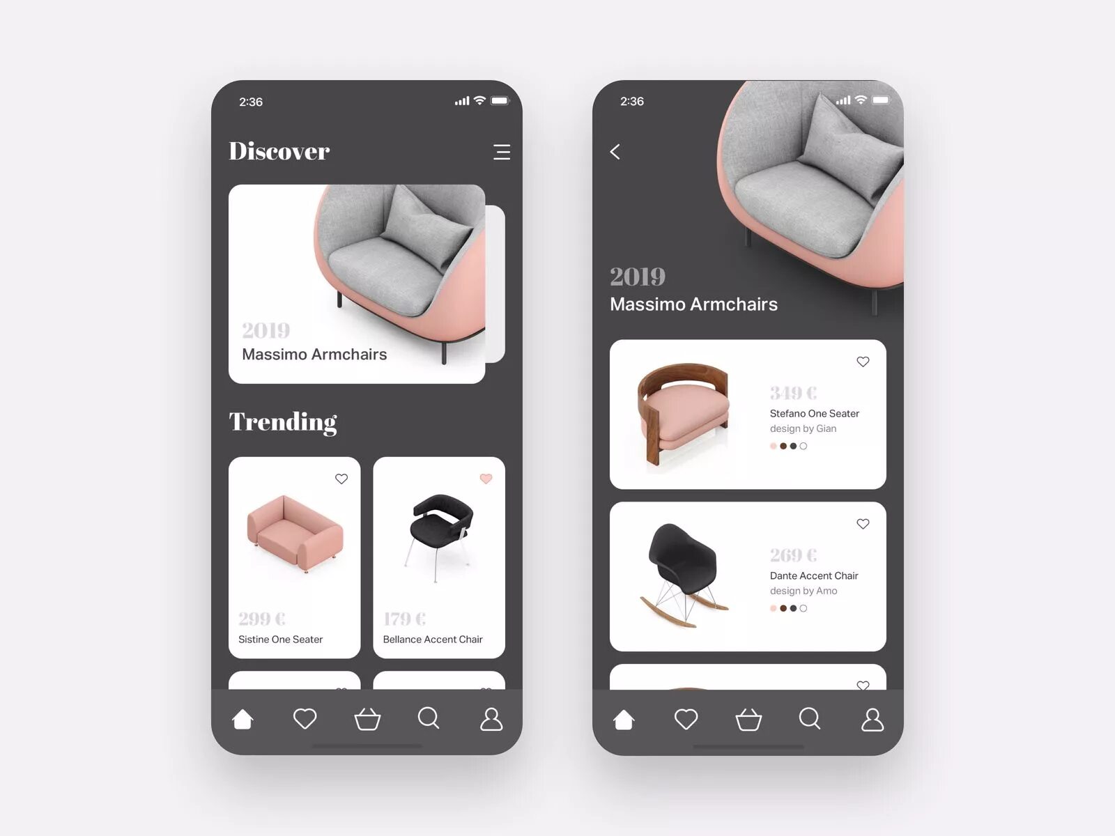 Приложения для дизайна интерьера на телефон Furniture App Concept Furniture app, Mobile app design, Learn ux design