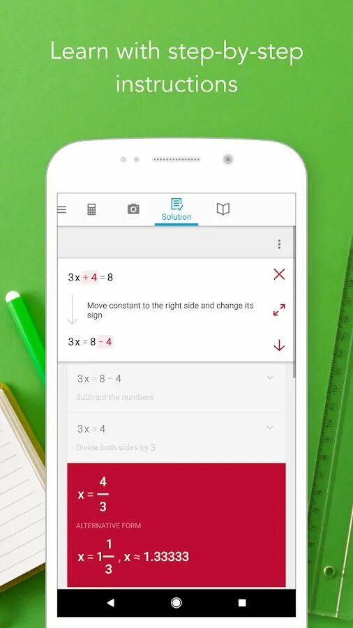 Приложения для решения математики по фото PhotoMath скачать 4.2.1 APK на Android