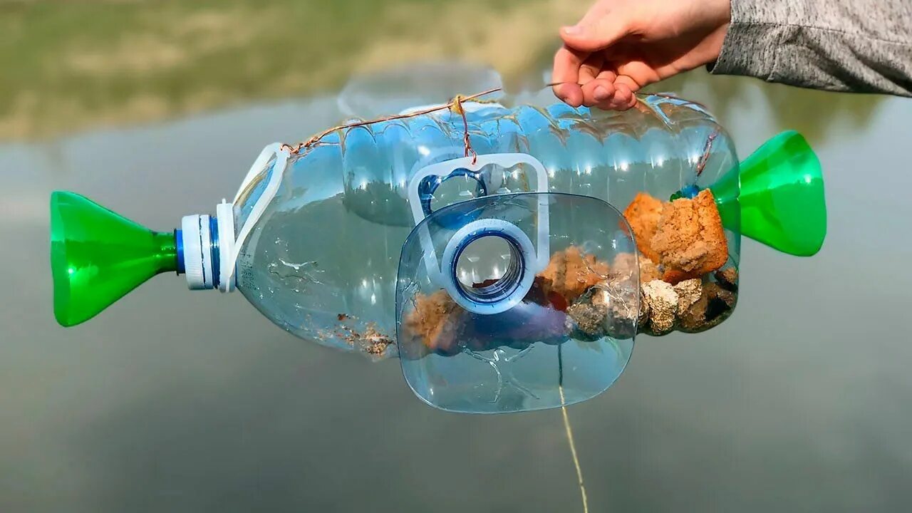 Приманка для рыбы своими руками How to make a fish trap in 300 seconds Fishing diy, Fish, Minnow trap