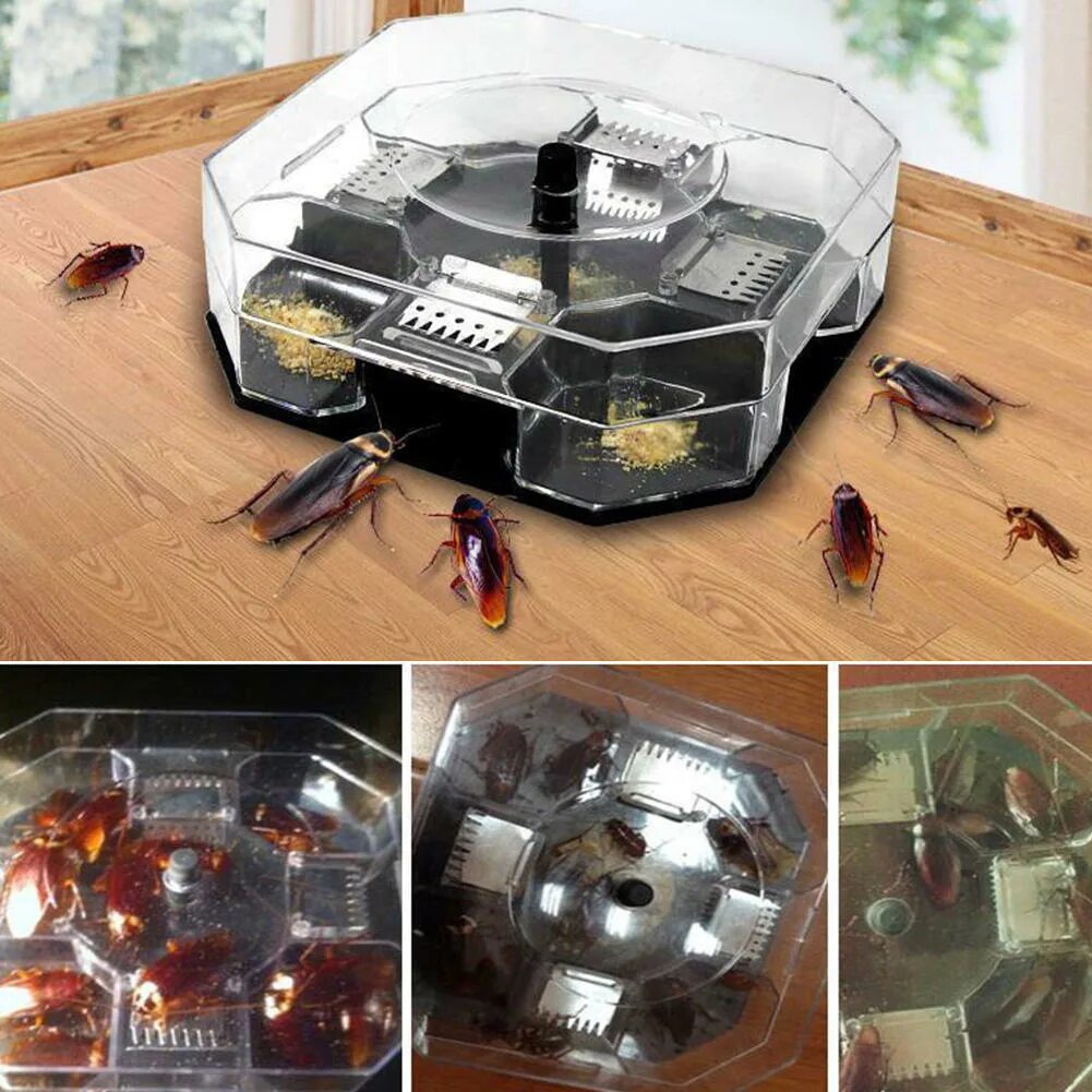 Приманка для тараканов своими руками Large Reusable Automatic Cockroach Trap Efficient Bug Catcher Pest Control Box -