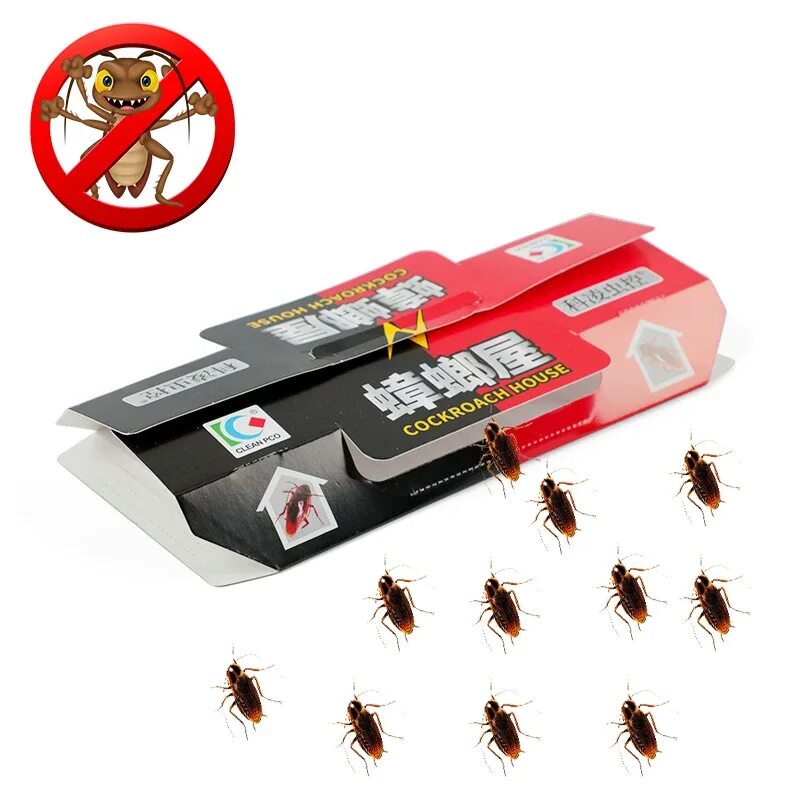 Приманка для тараканов в ловушку своими руками 10Pcs Cockroach Pitfall House Cockroach Trap Insect Repellent Killing Bait Black