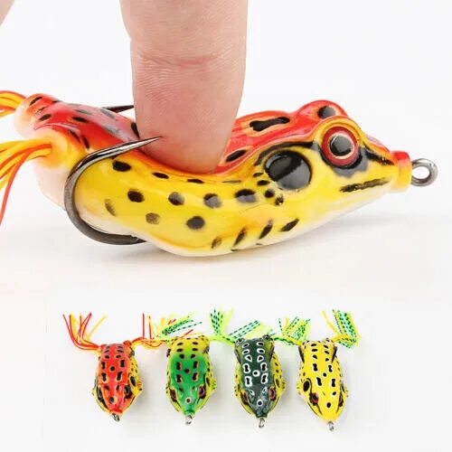 Приманка лягушка своими руками 50/20/10/5PCS Frog Luya bait Fishing Lure Crank bait Hooks Bass Bait Tackle LOT 