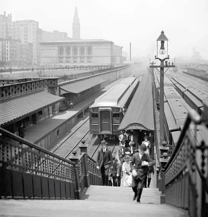 Применения старое фото Art Institute in background - 1907 Chicago history, Shorpy historical photos, Ch