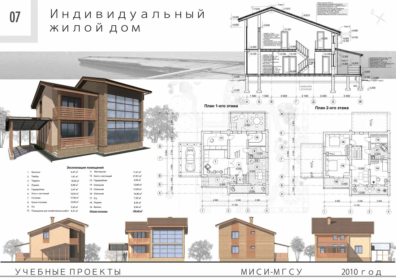 Пример архитектурного проекта частного дома Пин на доске architecture lessons в 2024 г Архитектура