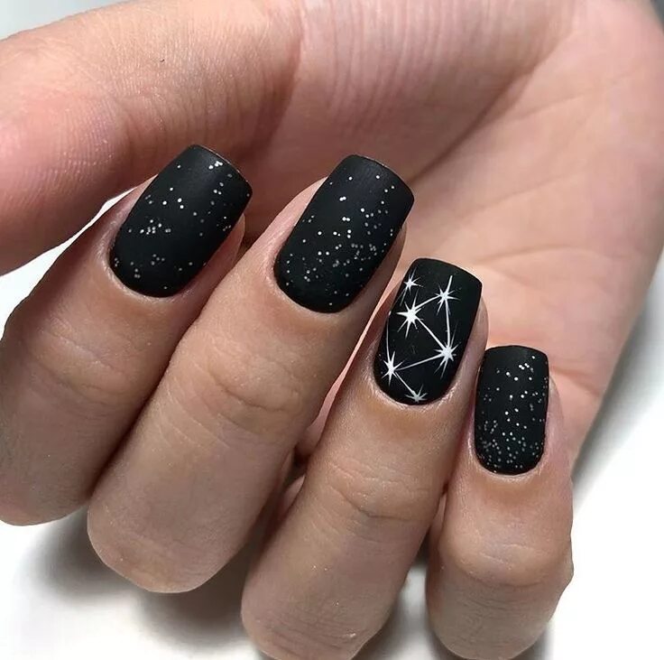 Пример черного маникюра Pin on ♡ NAILART Black nail designs, Short nail designs, Nails inspiration