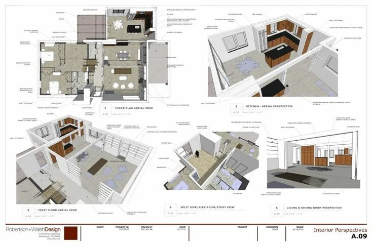 Пример дизайн проекта Robertson+WalshDesign: Construction models and drawings 3d interior design softw