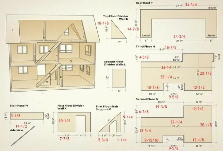 Пример дома своими руками Кукольный домик своими руками - мастер класс Doll house plans, Doll house, Dollh